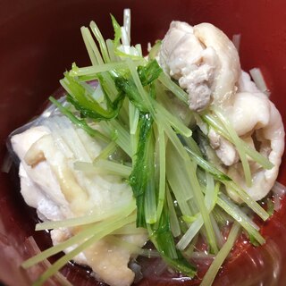 水菜と鶏肉のスープ